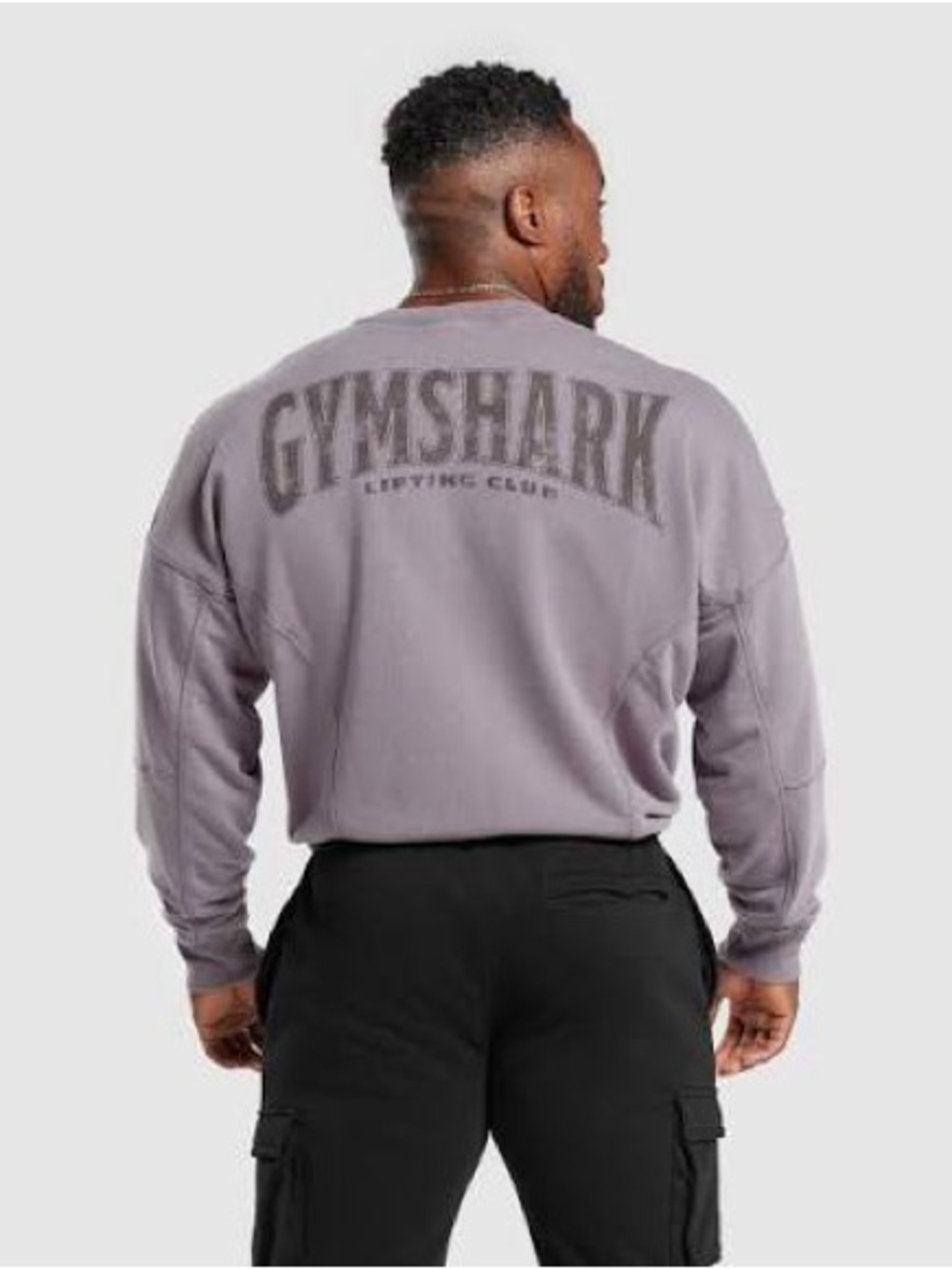 Gymshark Heritage Washed Crew, Fog Purple
